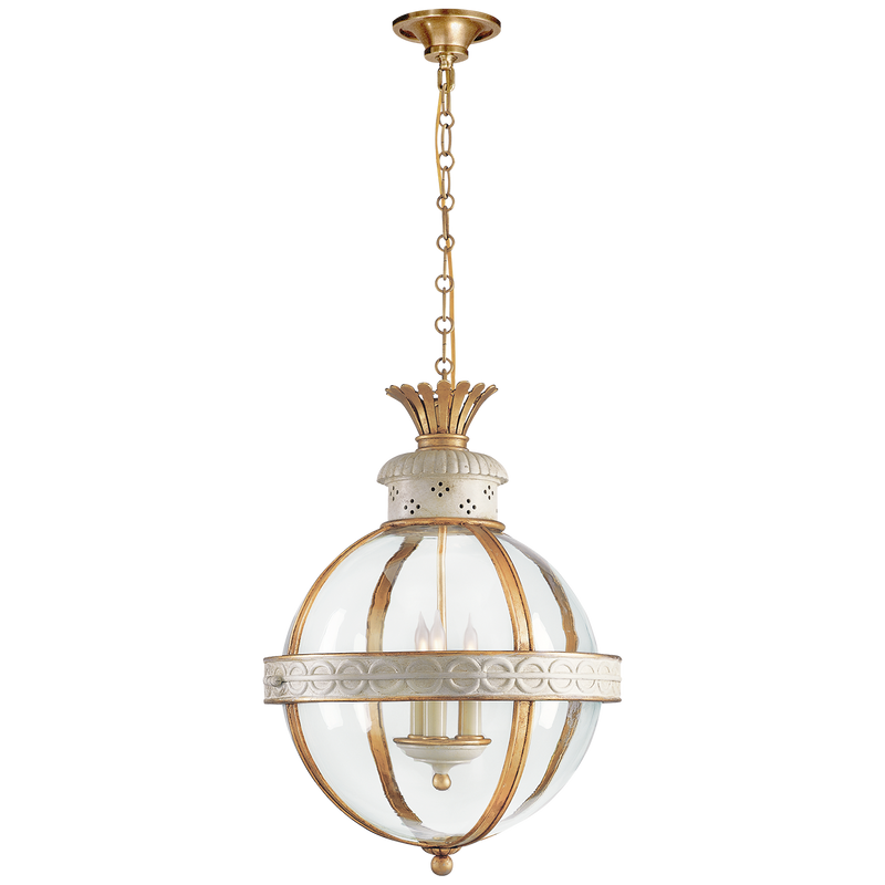 media image for Crown Top Banded Globe Lantern by Chapman & Myers 231