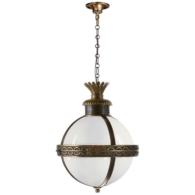 product image for Crown Top Banded Globe Lantern by Chapman & Myers 55