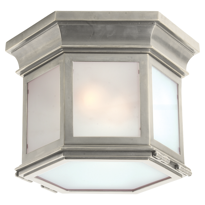 media image for Small Club Hexagonal Flush Mount by Chapman & Myers 238