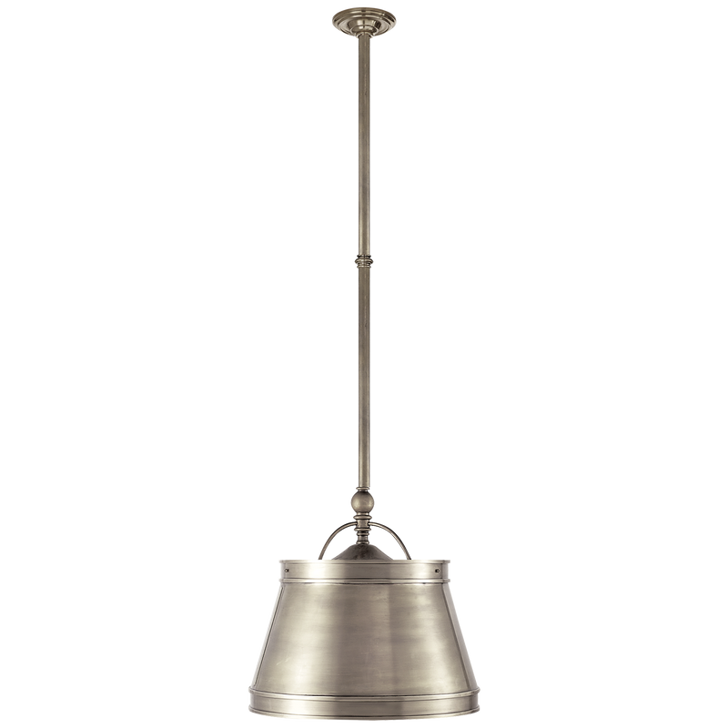 media image for products sloane single shop light in antique nickel with antique nickel shade 1 289