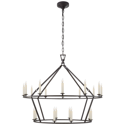 product image for Darlana Large Two-Tiered Ring Chandelier by Chapman & Myers 25