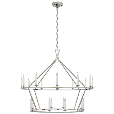 product image for Darlana Large Two-Tiered Ring Chandelier by Chapman & Myers 16