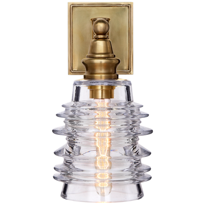 product image for Covington Sconce with Clear Ribbed Wide Glass by Chapman & Myers 55