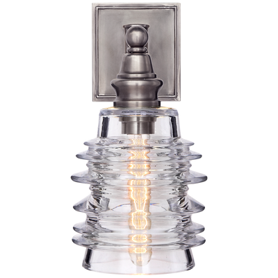 product image for Covington Sconce with Clear Ribbed Wide Glass by Chapman & Myers 29