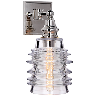 product image for Covington Sconce with Clear Ribbed Wide Glass by Chapman & Myers 31