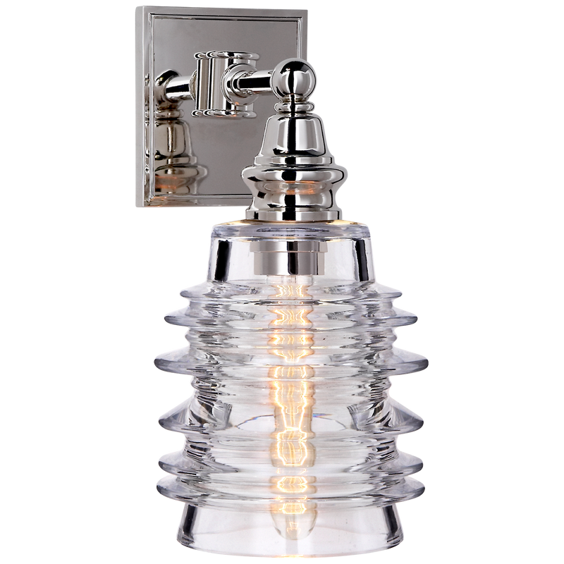 media image for Covington Sconce with Clear Ribbed Wide Glass by Chapman & Myers 261