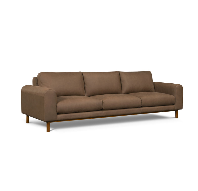 media image for Chica Leather Sofa in Mocha 281