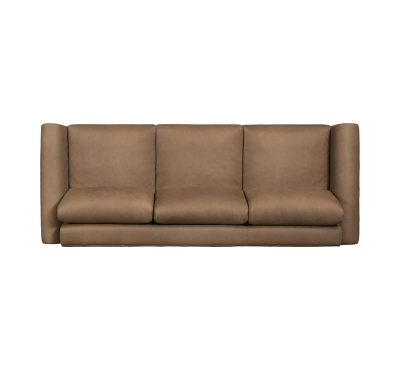 media image for Chica Leather Sofa in Mocha 248