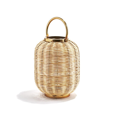 product image of Bali 12 75 Woven Cane Lantern With Metal Frame Handle By Tozai Cht002 1 55