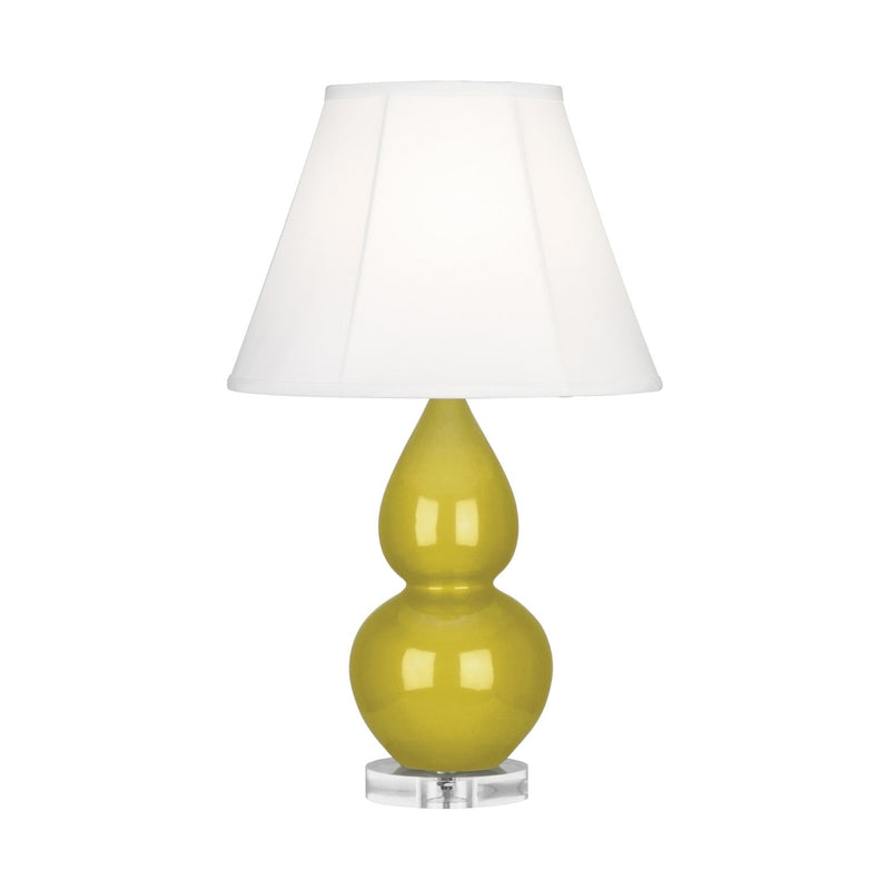 media image for citron glazed ceramic double gourd accent lamp by robert abbey ra ci10 7 22