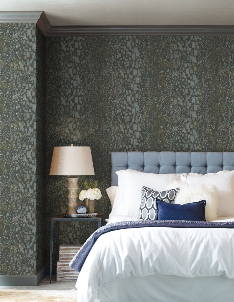 media image for Gilded Confetti Charcoal Wallpaper from the Modern Artisan II Collection by Candice Olson 239