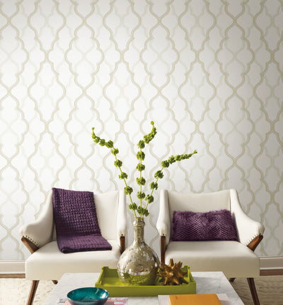 product image for Double Damask Cream Wallpaper from the Modern Artisan II Collection by Candice Olson 94