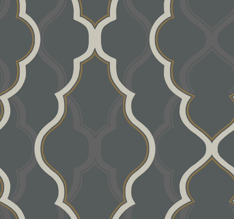 media image for sample double damask black wallpaper from the modern artisan ii collection by candice olson 1 296