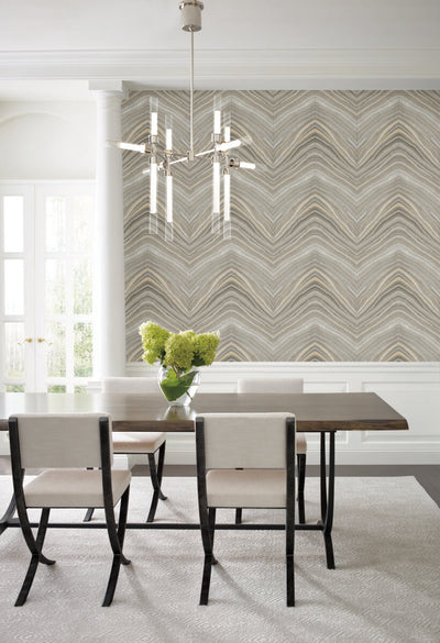 product image for Onyx Strata Taupe Wallpaper from the Modern Artisan II Collection by Candice Olson 84