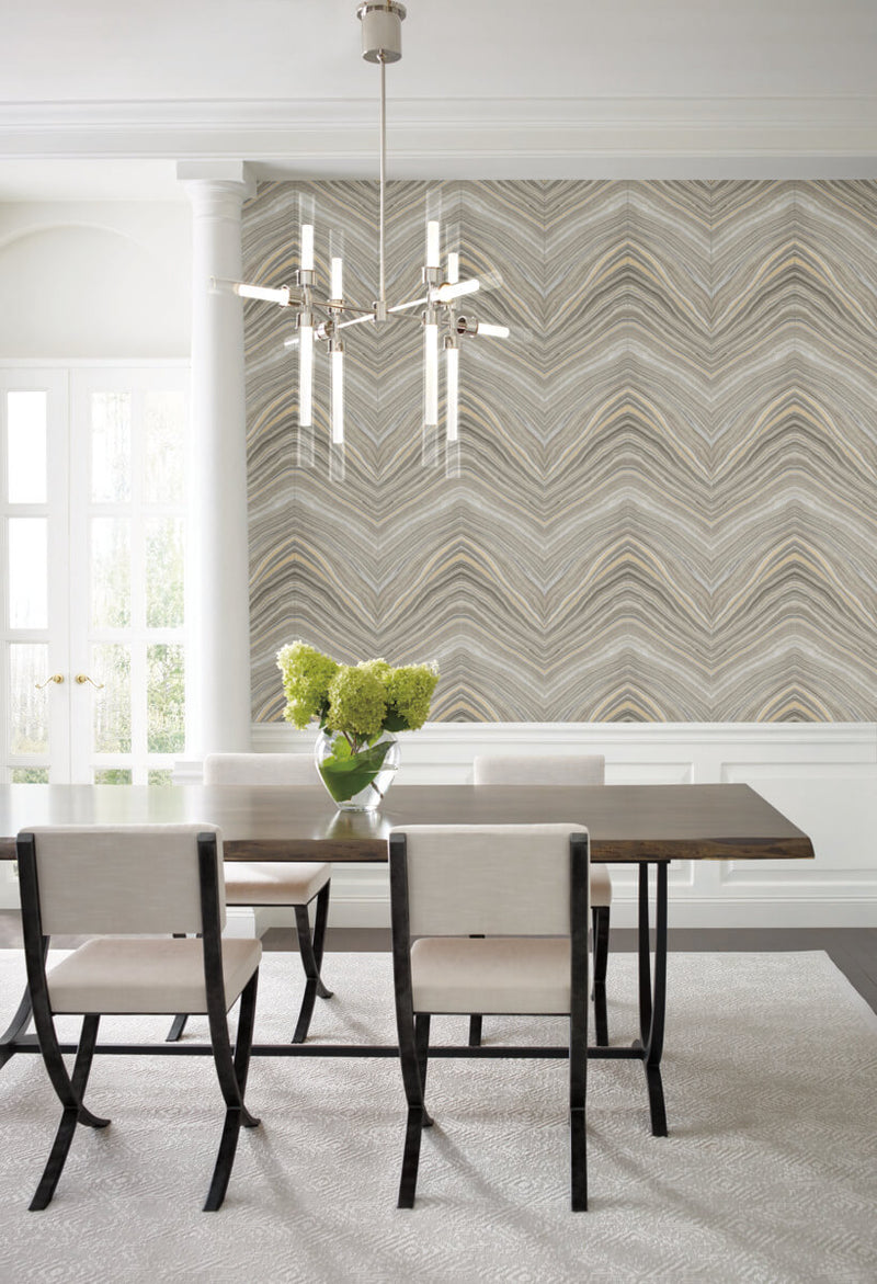 media image for Onyx Strata Taupe Wallpaper from the Modern Artisan II Collection by Candice Olson 210