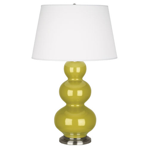 media image for triple gourd citron glazed ceramic table lamp by robert abbey ra ci43x 2 244