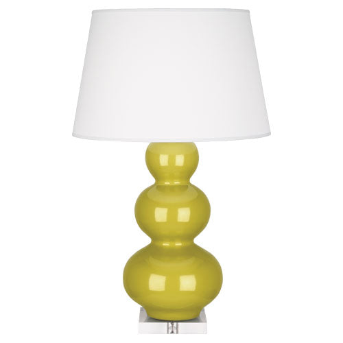 media image for triple gourd citron glazed ceramic table lamp by robert abbey ra ci43x 1 228