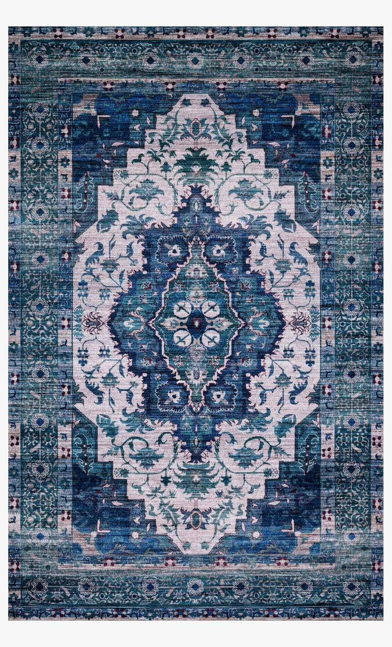 media image for Cielo Rug in Ivory & Turquoise by Justina Blakeney for Loloi 275