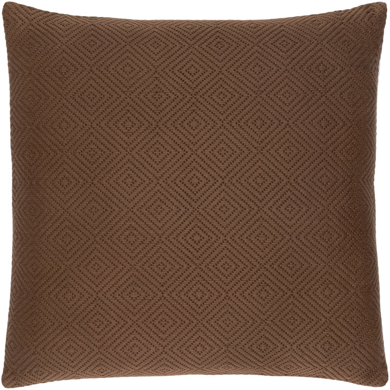 media image for Camilla CIL-002 Hand Woven Square Pillow in Camel & Dark Brown by Surya 268
