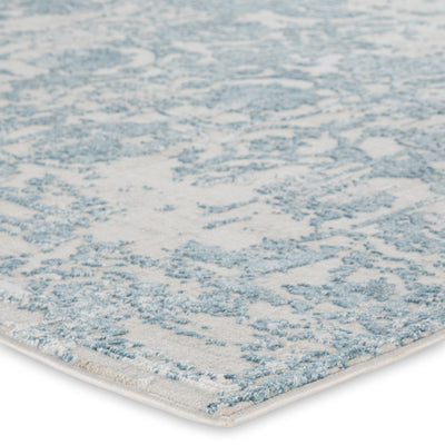 product image for Clara Floral Silver & Blue Area Rug 80