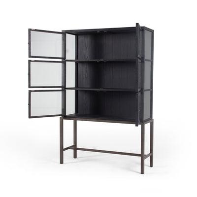 product image for Spencer Curio Cabinet In Drifted Black 40