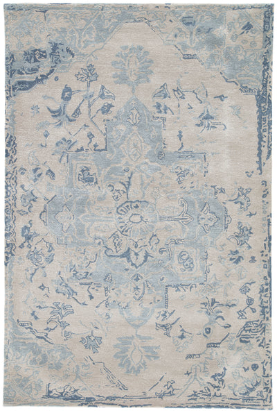 product image of sasha medallion rug in feather gray lead design by jaipur 1 579