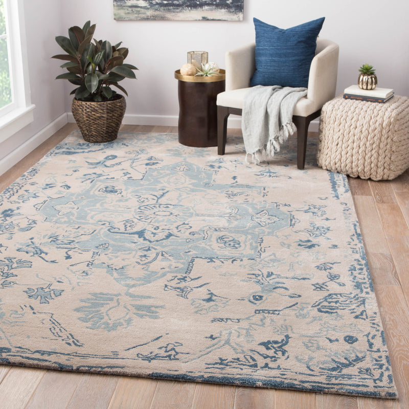 media image for sasha medallion rug in feather gray lead design by jaipur 5 291
