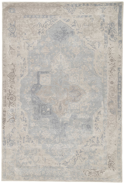 product image of bronde medallion rug in gray morn steeple gray design by jaipur 1 560
