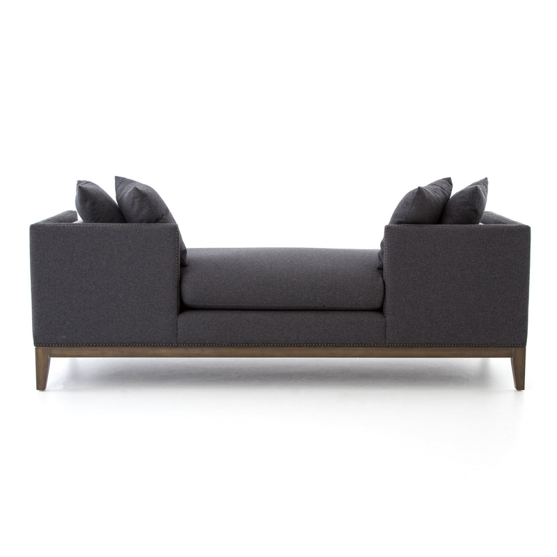 media image for Mercury Double Chaise In Charcoal Felt 223