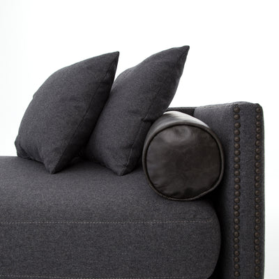 product image for Mercury Double Chaise In Charcoal Felt 76
