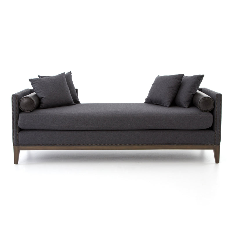 media image for Mercury Double Chaise In Charcoal Felt 225