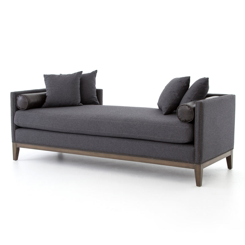 media image for Mercury Double Chaise In Charcoal Felt 278