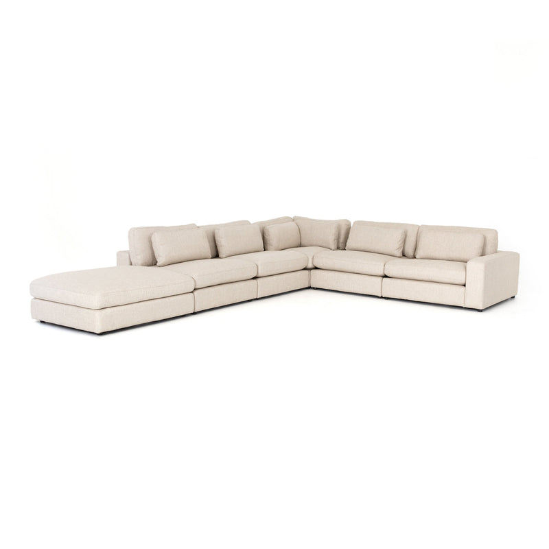 media image for Bloor 5 Pc Sectional Ottoman In Essence Natural 280