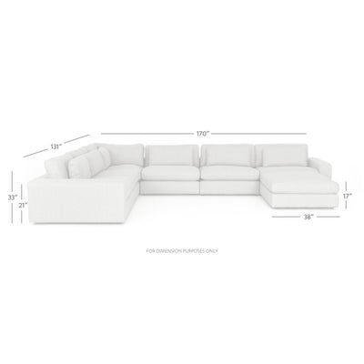 product image for Bloor 6 Pc Sectional Ottoman In Essence Natural 75