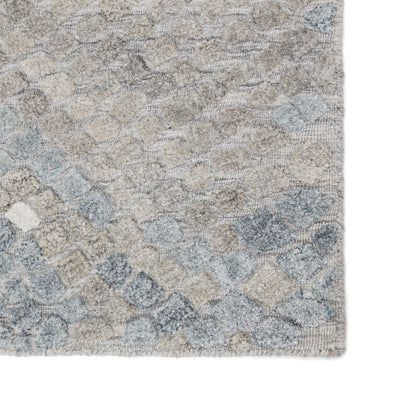 product image for Clamor Conlan Hand Knotted Gray & Light Blue Rug 4 95