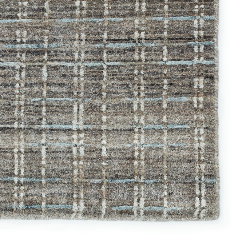 media image for Clamor Thaddea Hand Knotted Gray & Blue Rug 4 230