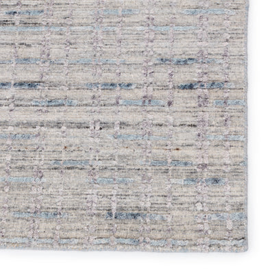 product image for Clamor Thaddea Hand Knotted Light Gray & Blue Rug 4 55