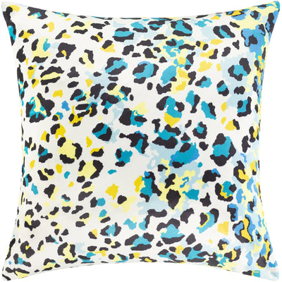 product image of Chloe CLE-005 Woven Square Pillow in Cream & Aqua by Surya 512