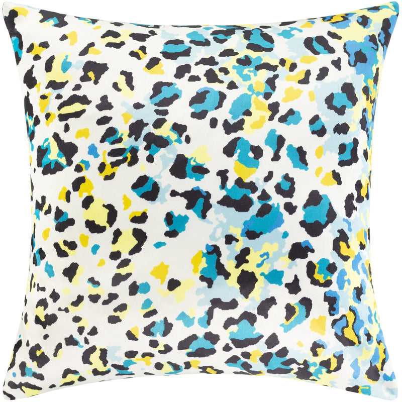 media image for Chloe CLE-005 Woven Square Pillow in Cream & Aqua by Surya 254