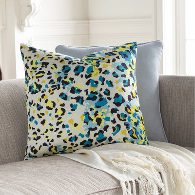 product image for Chloe CLE-005 Woven Square Pillow in Cream & Aqua by Surya 81