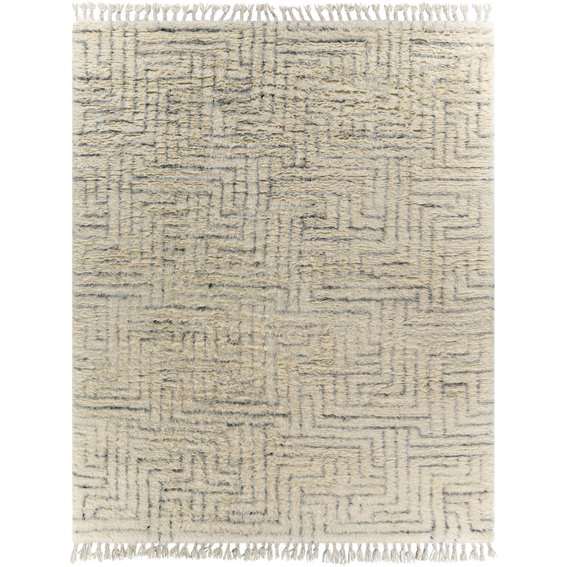 media image for Camille CME-2302 Hand Knotted Rug in Cream & Medium Grey by Surya 246