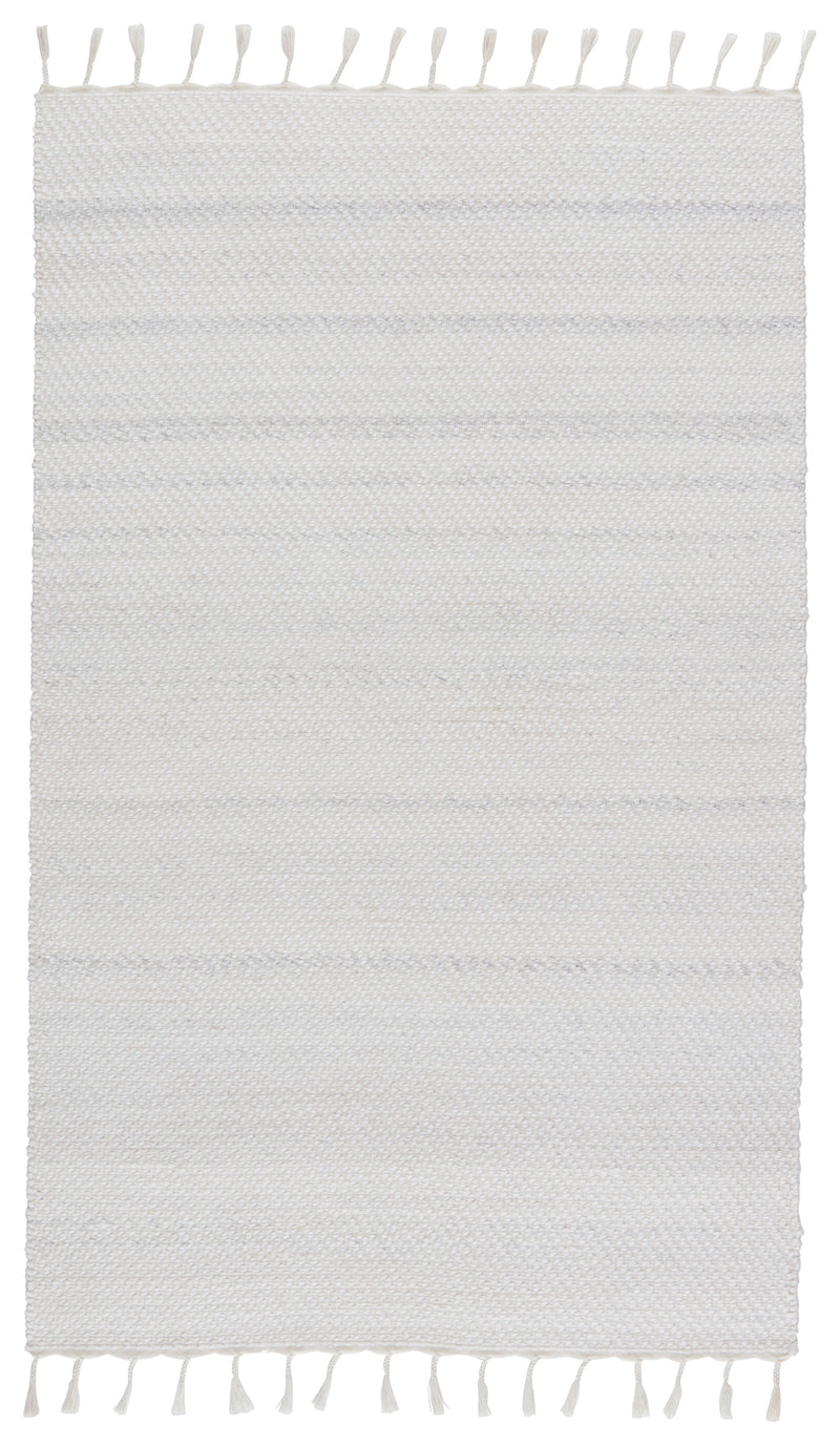 media image for Encanto Indoor/Outdoor Solid White & Light Grey Rug by Jaipur Living 234