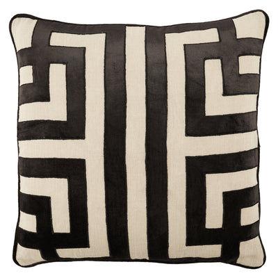 product image for Cosmic Ordella Black & Beige Pillow by Nikki Chu 1 24