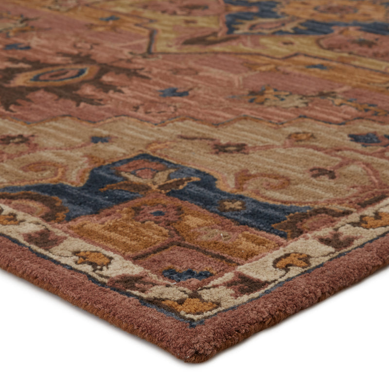 media image for cressida handmade medallion dark pink blue rug by jaipur living 3 295