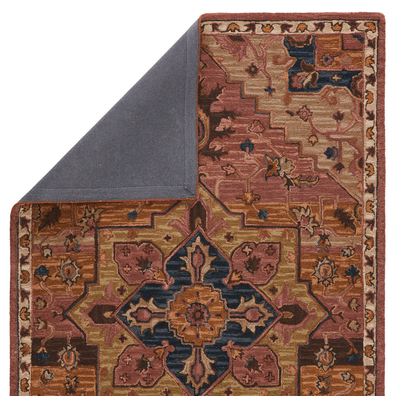 media image for cressida handmade medallion dark pink blue rug by jaipur living 4 257