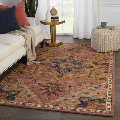 product image for cressida handmade medallion dark pink blue rug by jaipur living 6 88