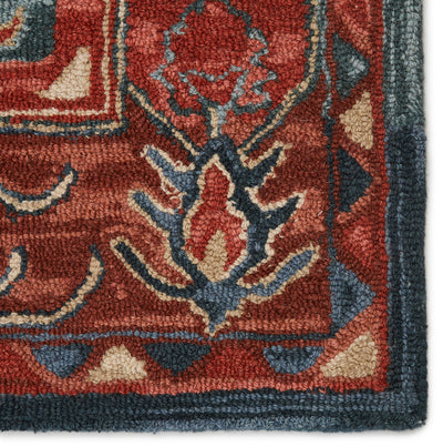 product image for cinnabar handmade medallion red blue rug by jaipur living 5 91