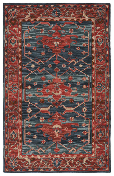 product image for cinnabar handmade medallion red blue rug by jaipur living 1 45