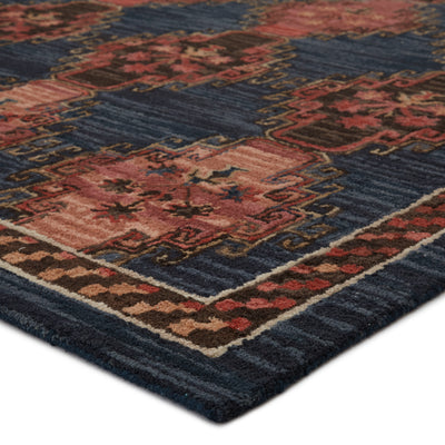 product image for kyoto handmade tribal dark blue pink rug by jaipur living 2 93