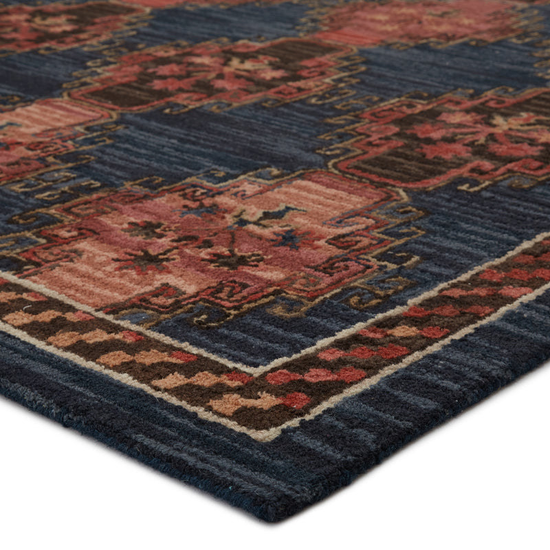 media image for kyoto handmade tribal dark blue pink rug by jaipur living 3 242